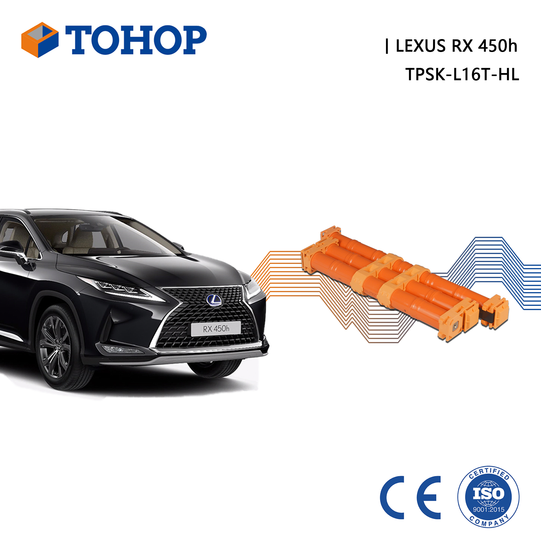 Batterie de voiture hybride Lexus RX 450h 19.2V 6.5Ah Cellule Nimh de remplacement