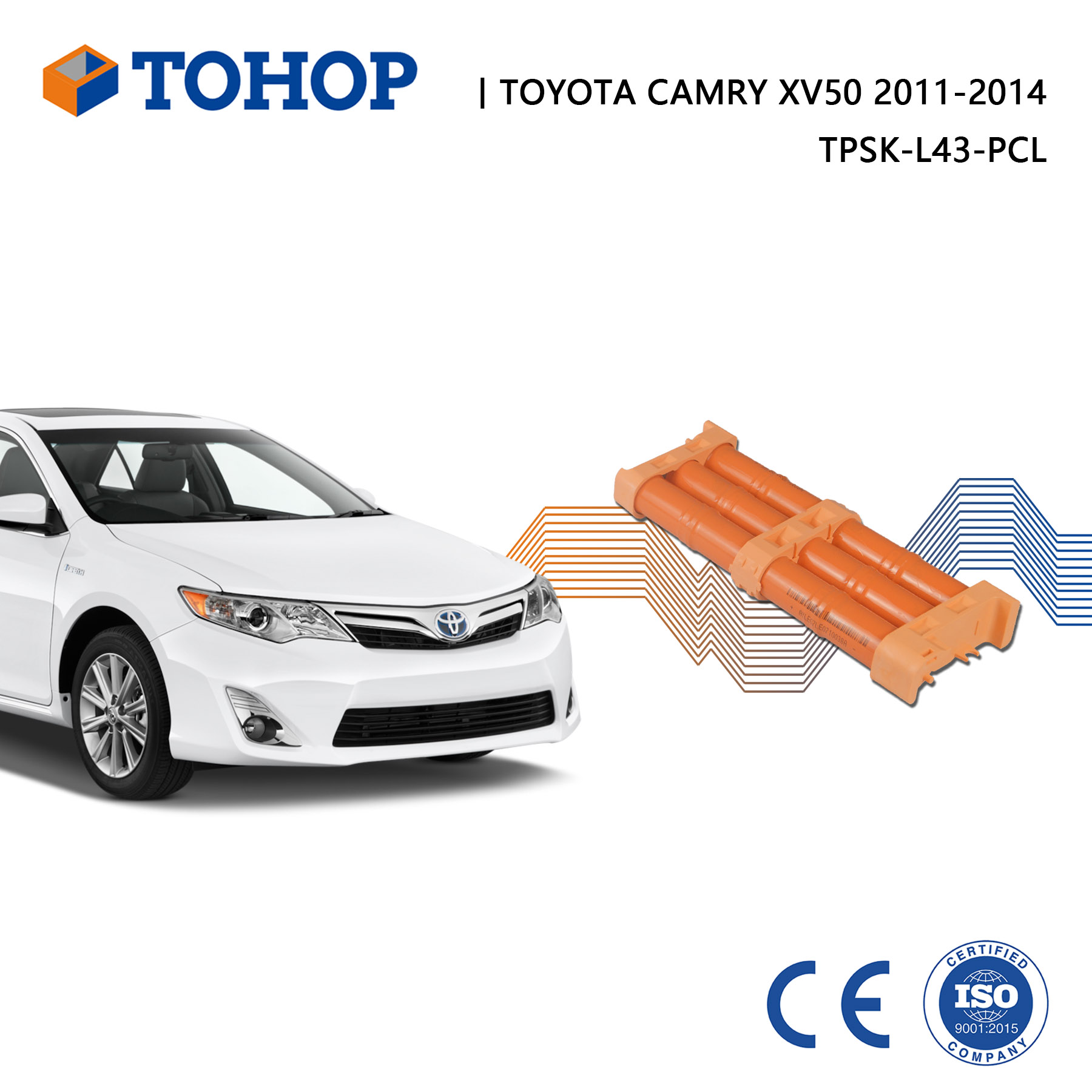 Batterie Hybride Nimh Toyota Camry pour XV50 2012-2016 14.4V 6.5Ah Cylindrique